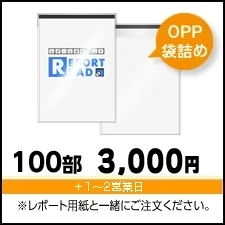 レポート用紙OPP袋詰め 100部